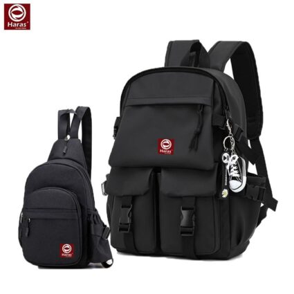 Combo Balo Ulzzang Hàn Quốc HR284 Và Túi Đeo Chéo Cá Tính HR225 - Haras