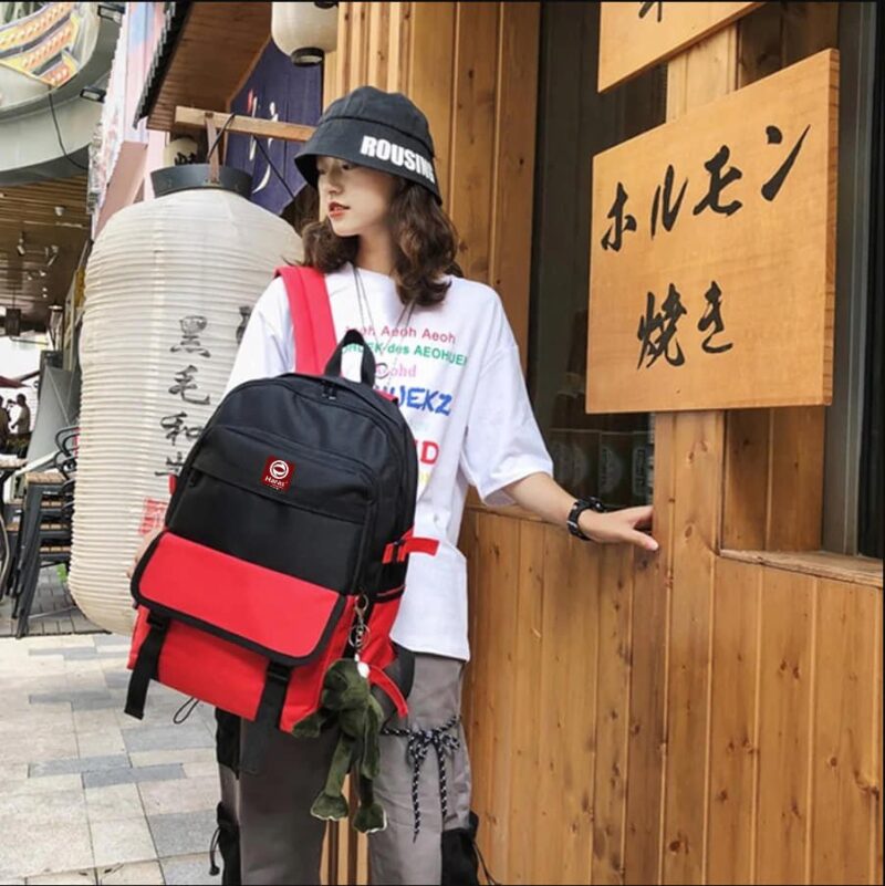 Balo Thời Trang Phối 2 Màu Cá Tính Ulzzang HR297 - Haras - Hình ảnh 3
